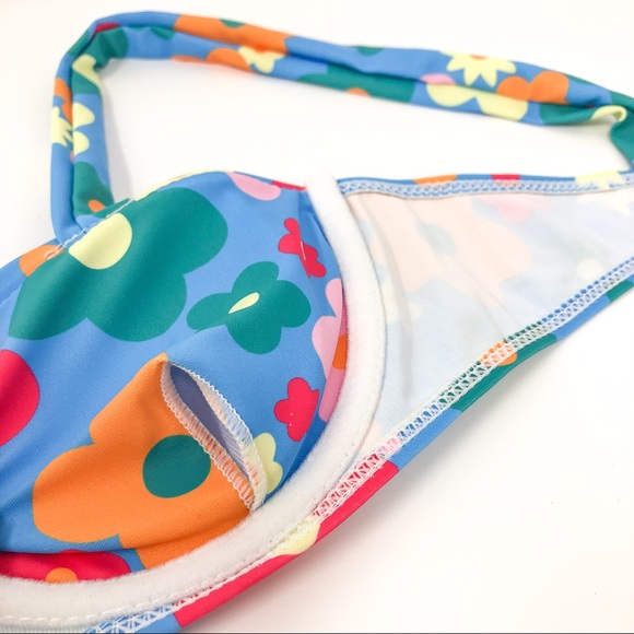 Floral Bikini | Flower Print Two Piece Swimsuit - Picture 10 of 13